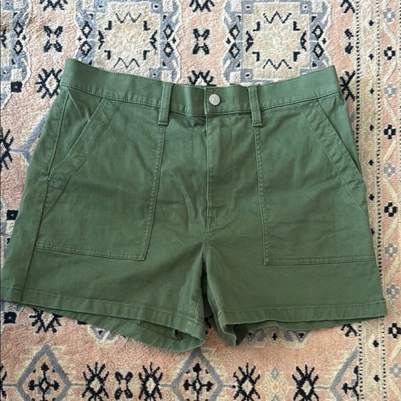 J. Crew Factory 30 High Waist Green Shorts NWOT - Picture 1 of 3